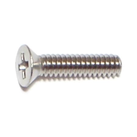 Midwest Fastener #4-40 x 1/2 in Phillips Flat Machine Screw, Plain 18-8 Stainless Steel, 30 PK 68308